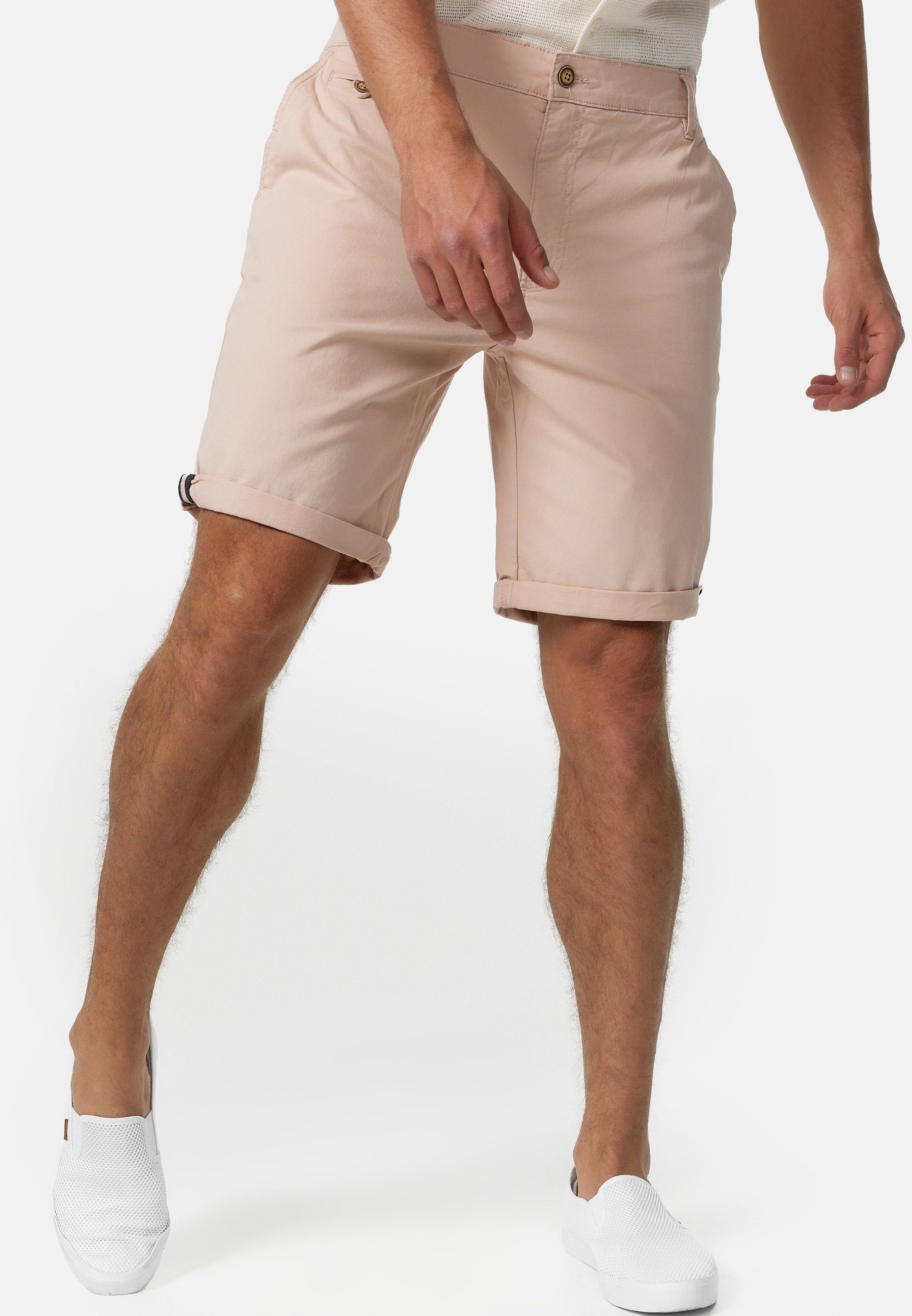 Indicode Chinoshorts Herren Creel Chino Shorts Herrenshorts aus elastischer Baumwoll-Qualität