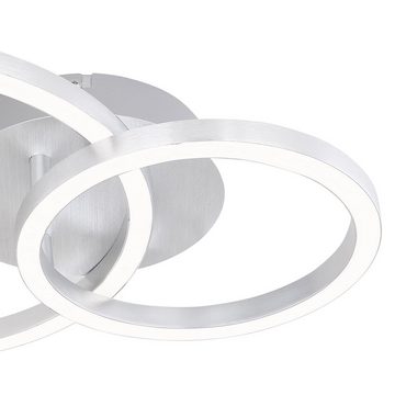 etc-shop LED Deckenleuchte, LED-Leuchtmittel fest verbaut, Warmweiß, Design Deckenleuchte Deckenlampe Wohnzimmerlampe, 3 Ringe