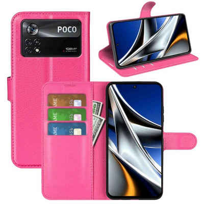 Wigento Handyhülle Für Xiaomi Poco X4 Pro 5G Handy Tasche Wallet Premium Schutz Hülle Case Cover Etuis Neu Zubehör