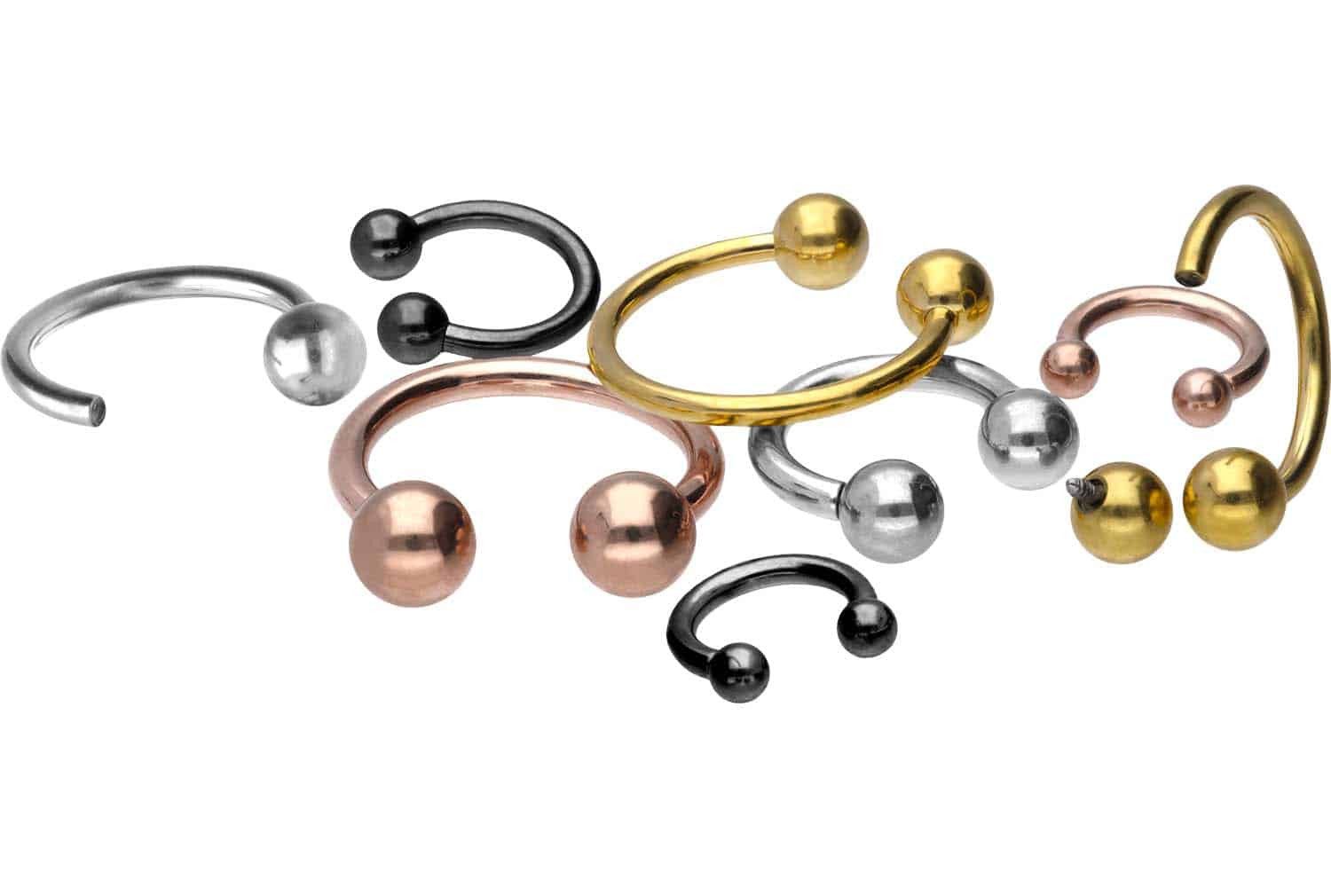 PIERCINGLINE Piercing-Set Titan Hufeisenring mit Innengewinde günstig online kaufen