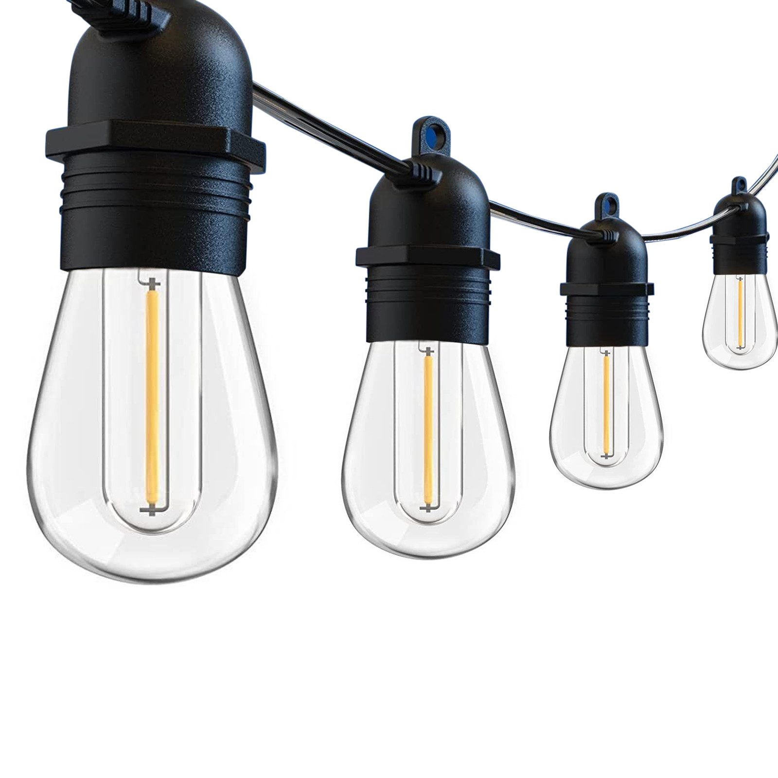 Quntis LED Solarleuchte hängeleuchte für außen Innen mit bewegungsmelder & Fernbedienung, LED, Warmweiß, IP65 15+1 S14 Glühbirnen