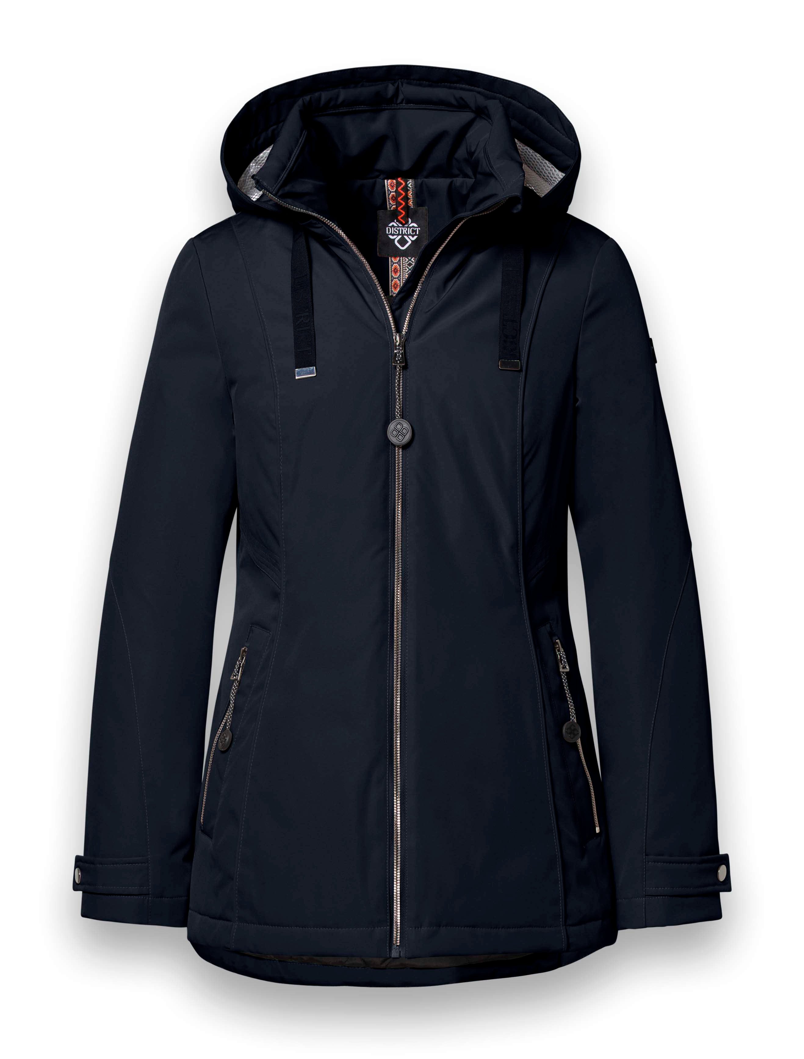 District Winterjacke Ischgl (mit Kapuze, wasserabweisend) navyblau Damen günstig online kaufen