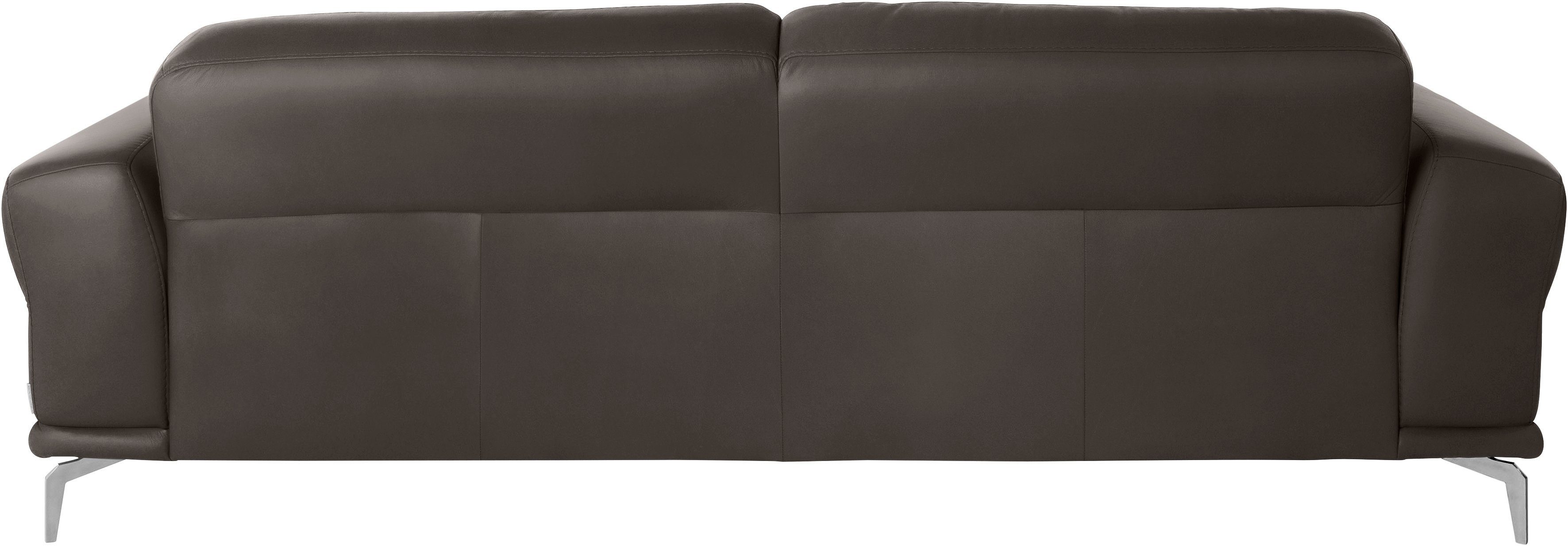 mit Chrom montanaa, 2,5-Sitzer Metallfüßen 232 W.SCHILLIG glänzend, in Breite cm