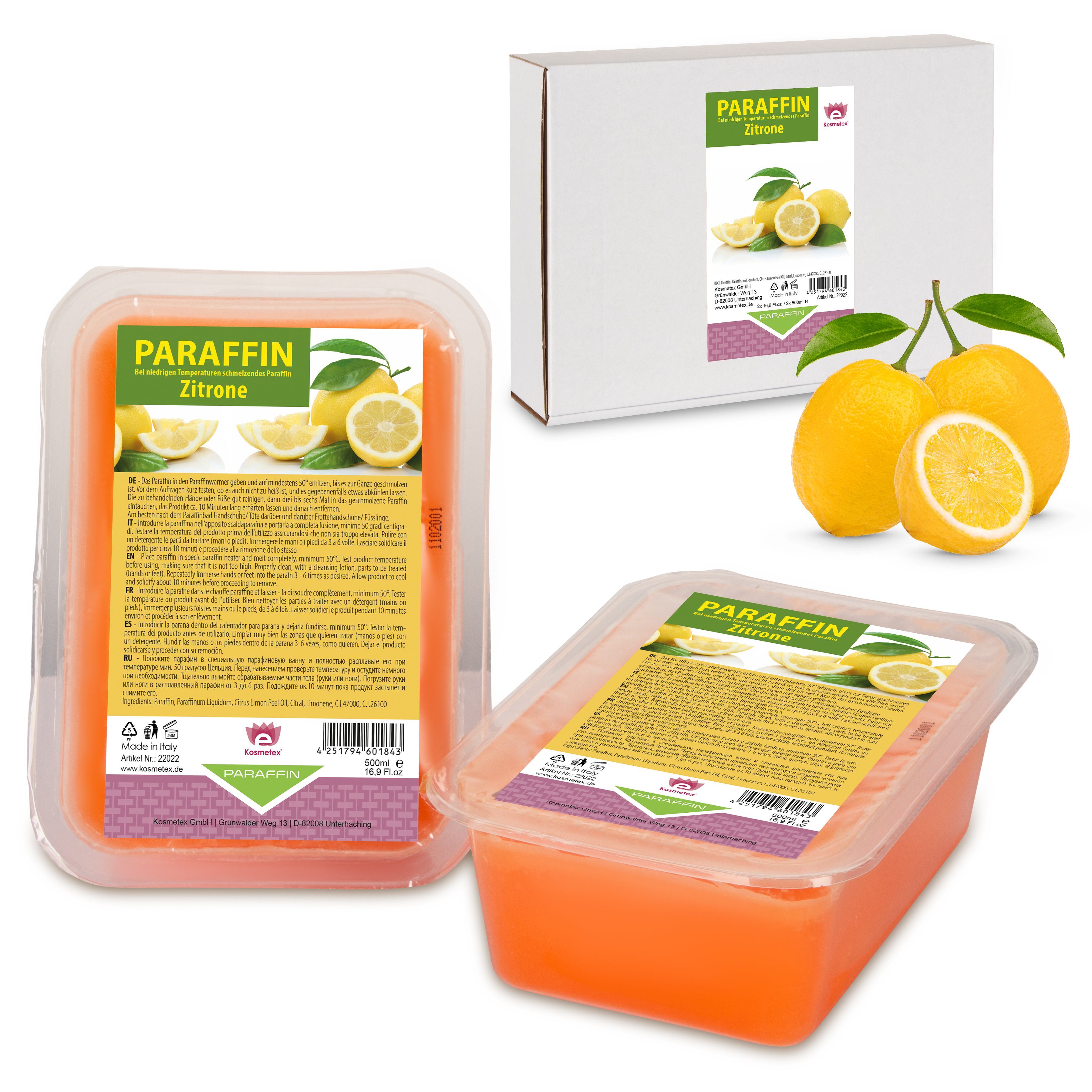 Kosmetex Paraffinwachs Kosmetex Paraffinbad Zitrone Lemon, Paraffinwachs