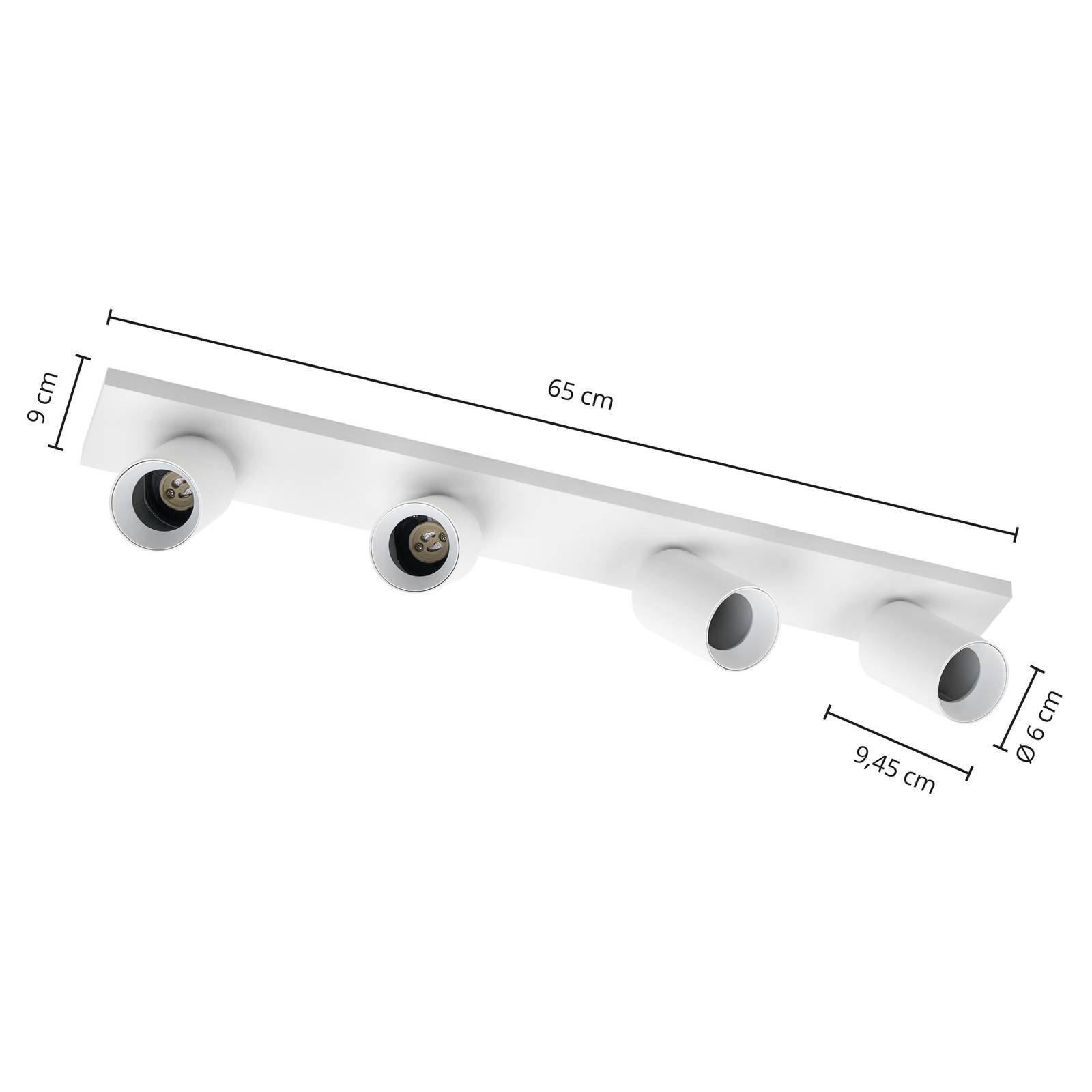Arcchio Deckenstrahler Brinja, Metall, Weiß IP20, 4 x 8 W LED
