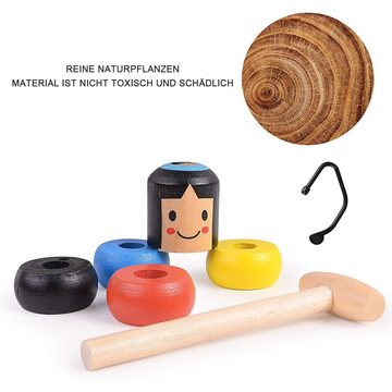 Houhence Handpuppe Hölzernes Mann Spielzeug, Lustige Marionette Wooden Man Magic Toy