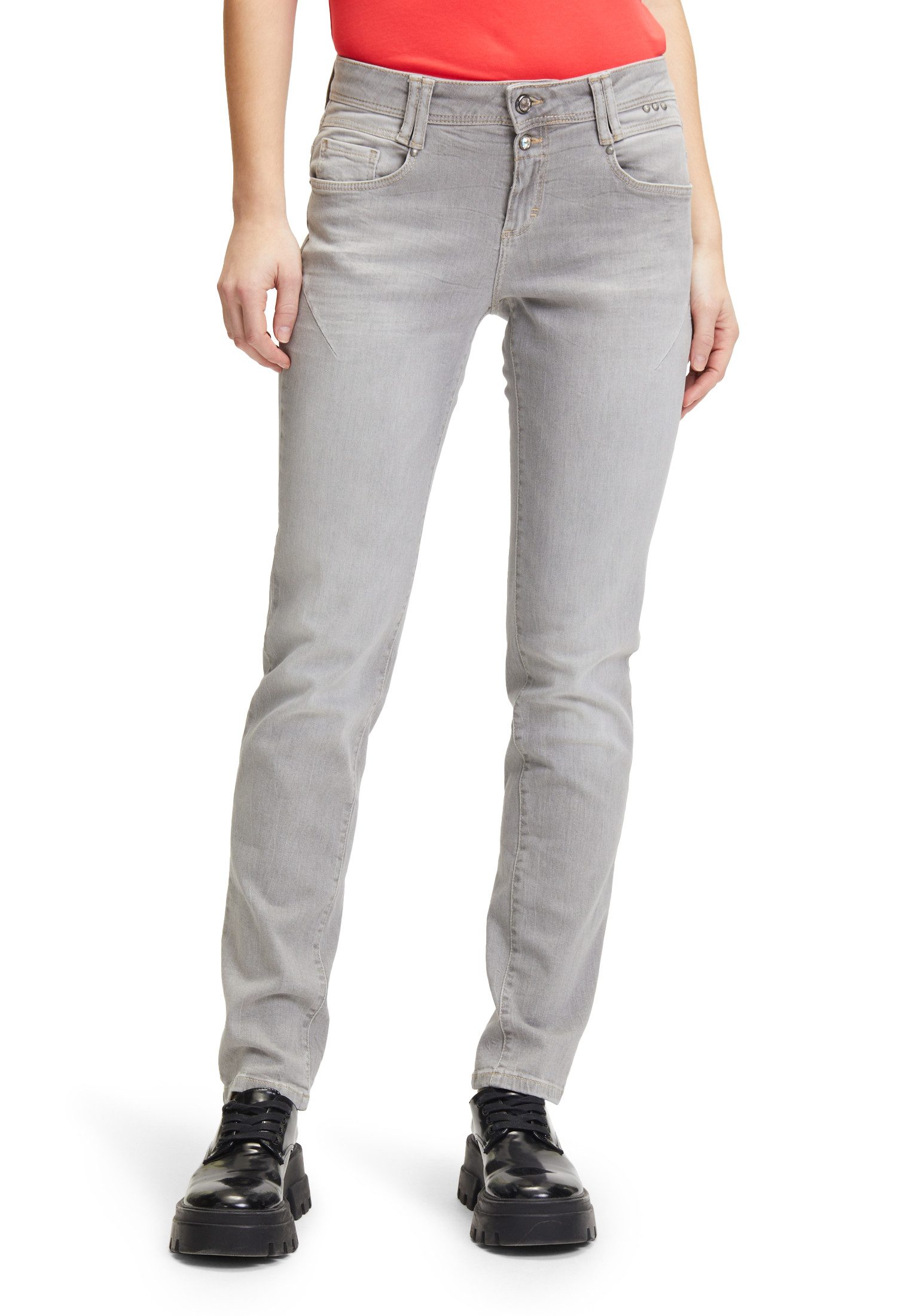 Boyfriend-Jeans Cartoon Damen Boyfriend-Hose mit Reißverschluss