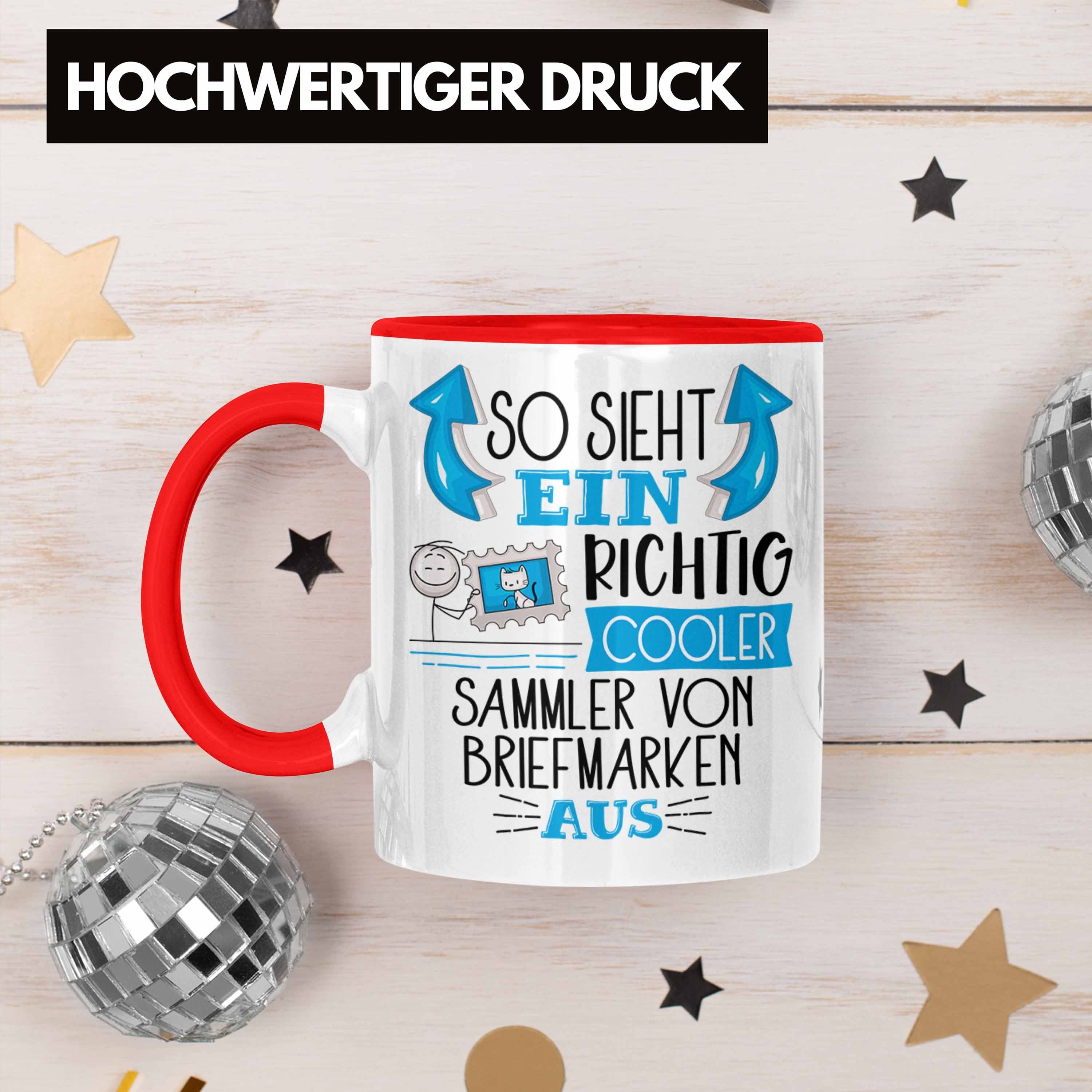 Briefmarken Tasse Tasse Trendation Cooler So Richtig Rot Ein Sammler Sieht Sammler von von