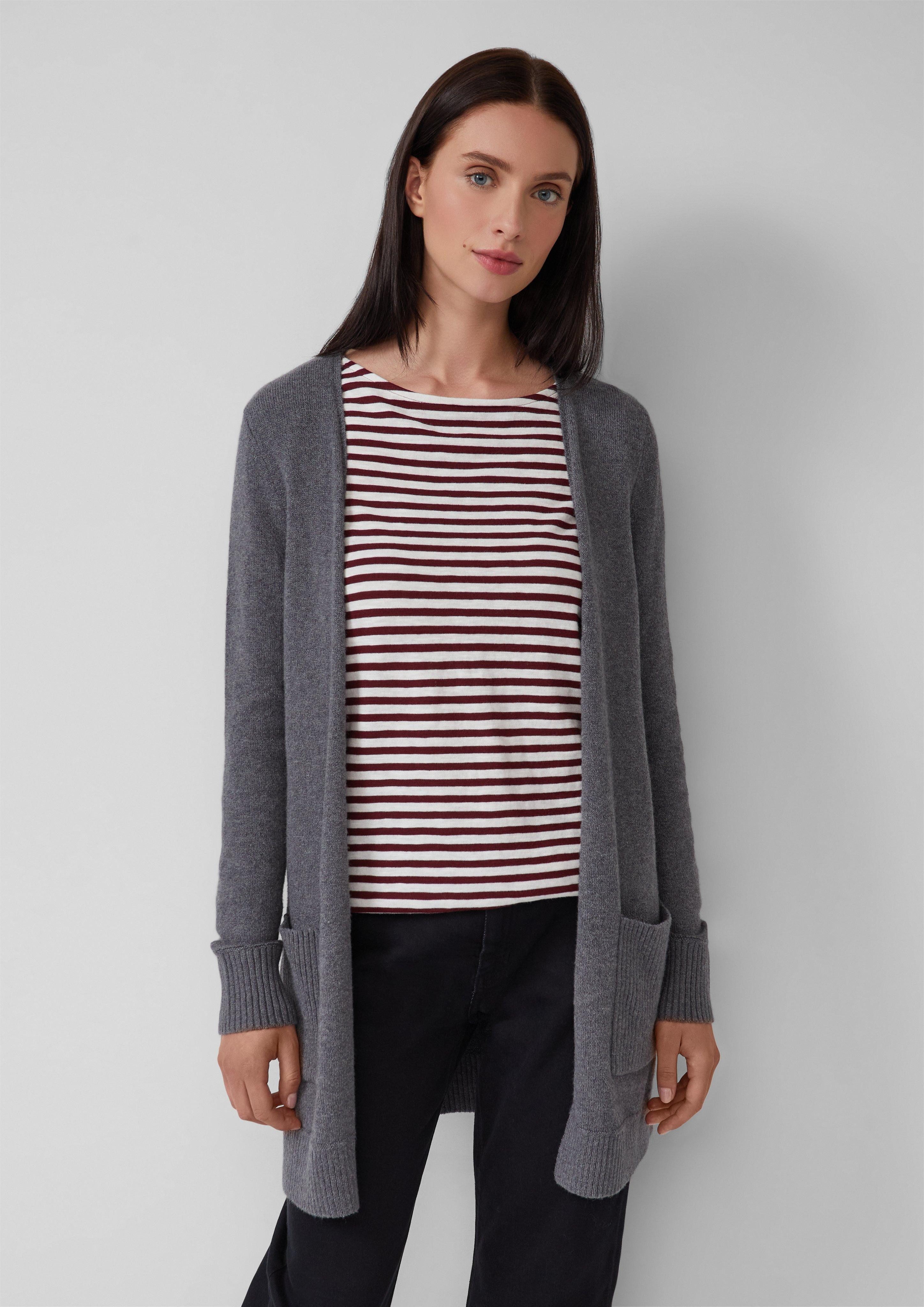 s.Oliver Strickjacke Weiche Strickjacke mit aufgesetzten günstig online kaufen