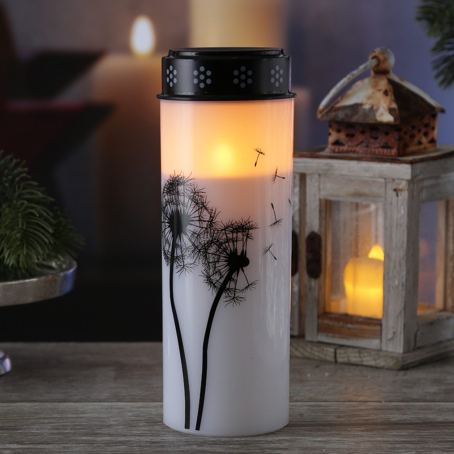 MARELIDA LED-Kerze LED Grablicht Grabkerze Pusteblume bis 2500 Std. Friedho günstig online kaufen