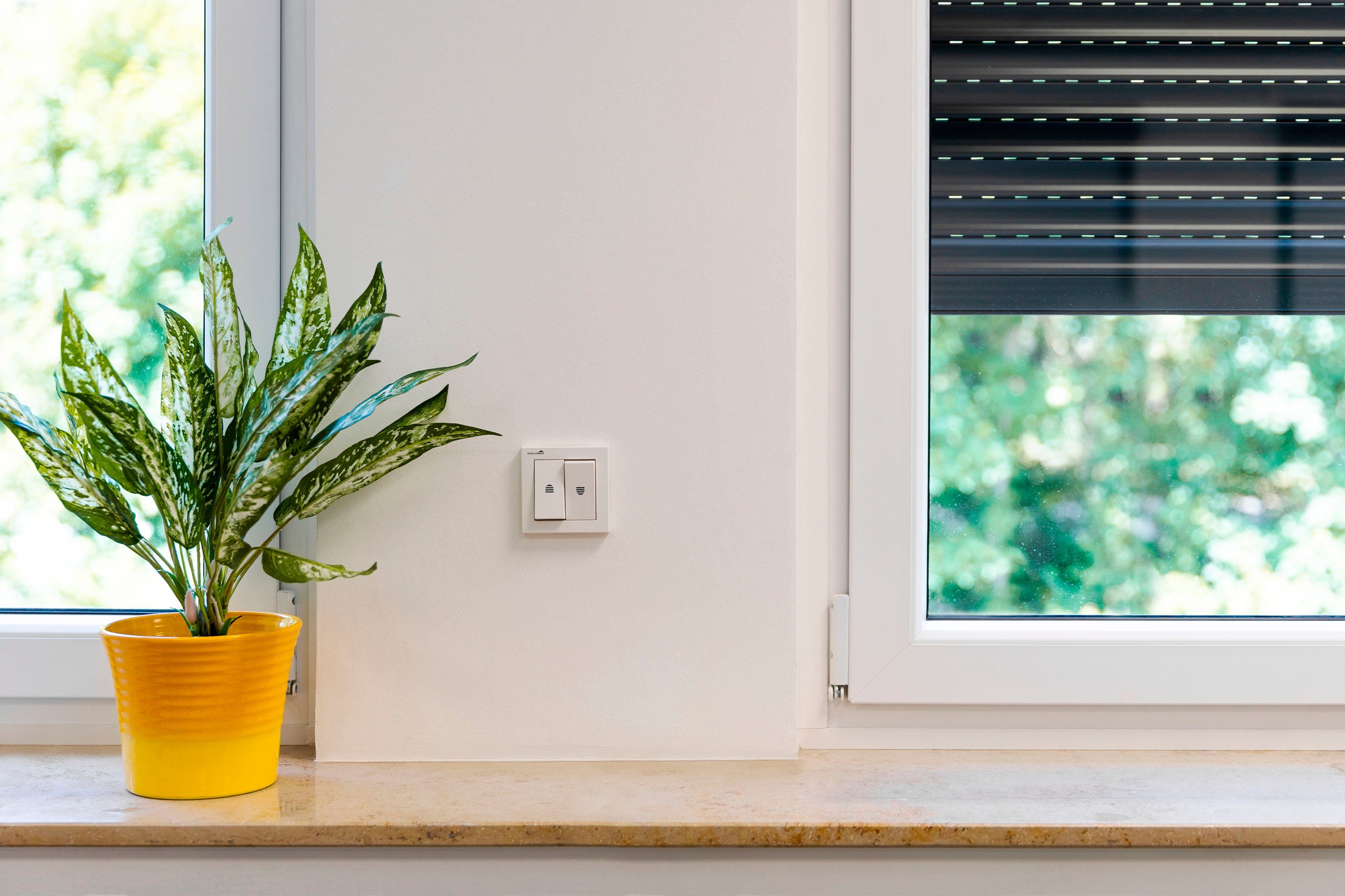 SCHELLENBERG Schalter für Jalousien mit Rastfunktion zur Unterputzmontage, Rollladenschalter für elektrischen Rollladen und Markisen