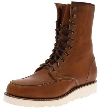 Sendra Boots MILLES CUNA HIGH Braun Stiefelette Rahmengenähte Moc-Toe Schnürstiefel