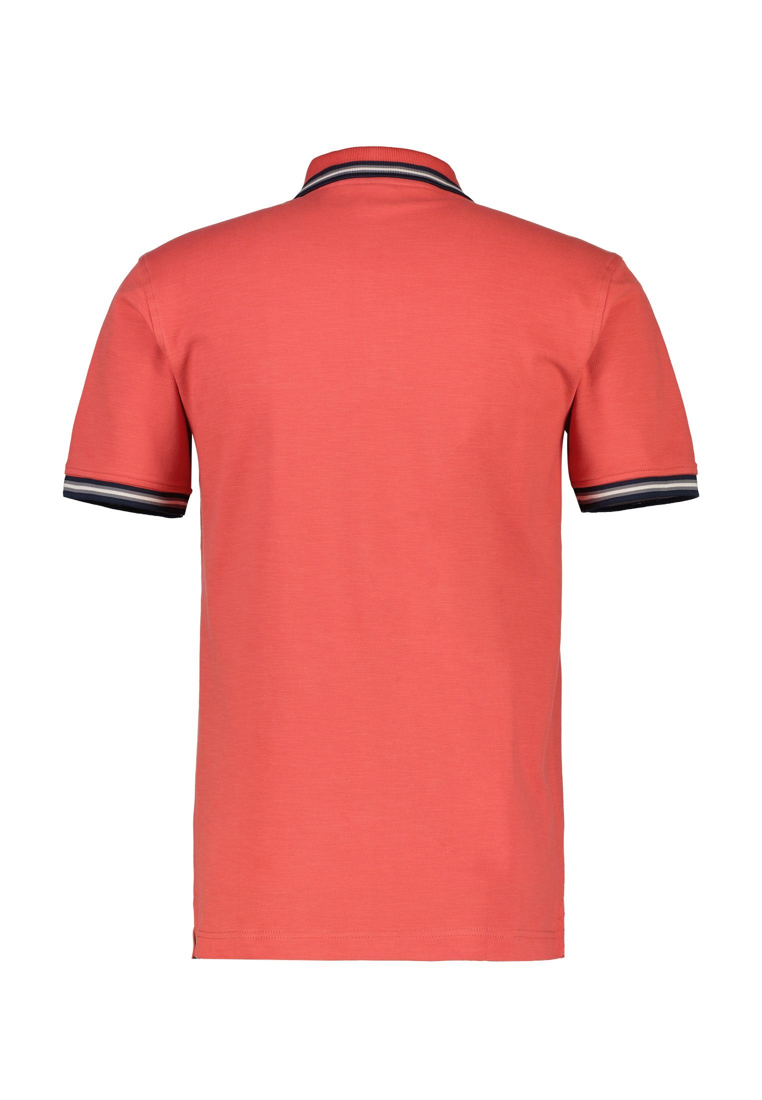 RED in LERROS Poloshirt Struktur-Piqué HIBISCUS LERROS Poloshirt