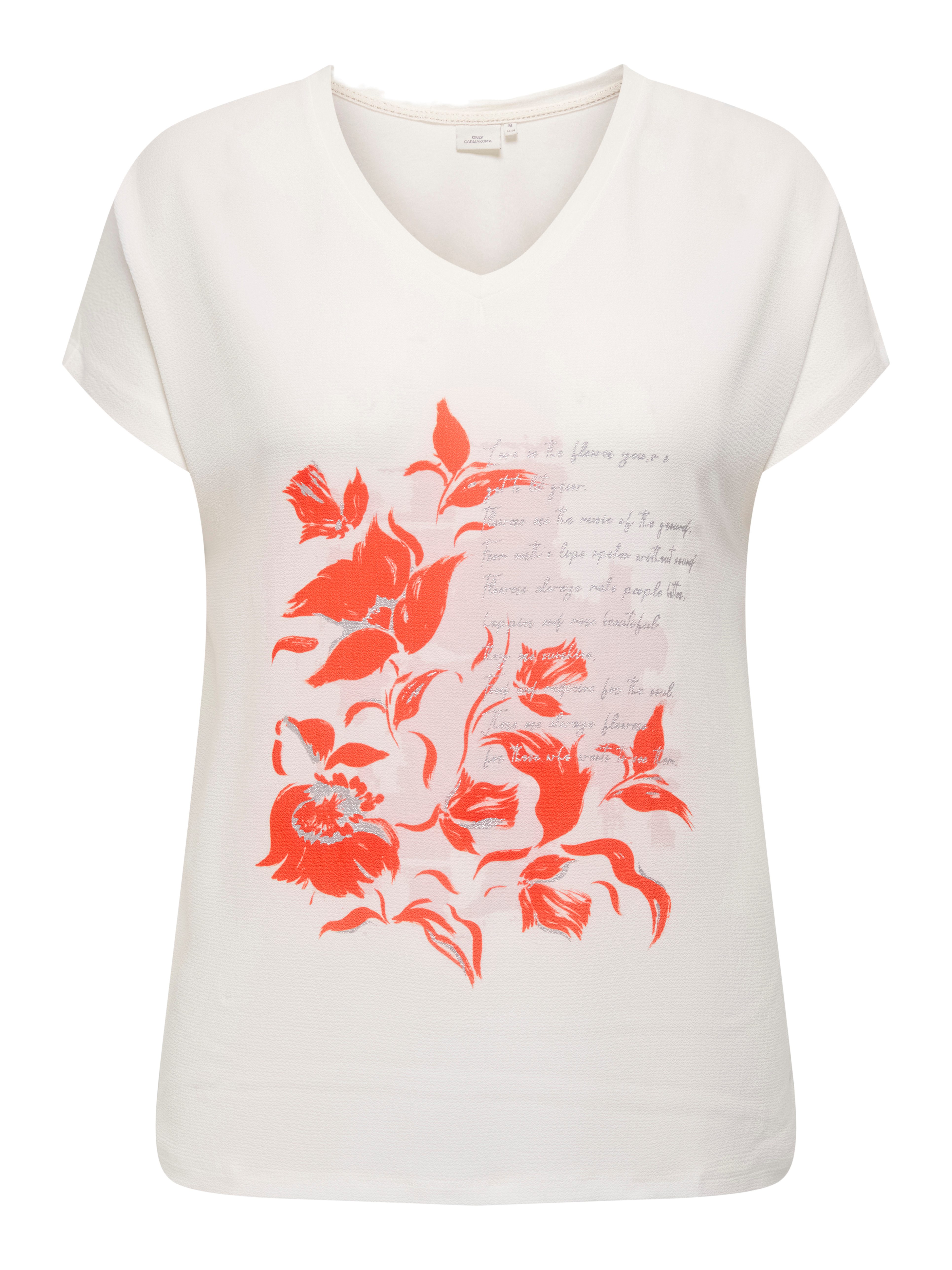 ONLY CARMAKOMA Kurzarmshirt CARVIGGA S/S O-NECK MIX TEE JRS BS günstig online kaufen