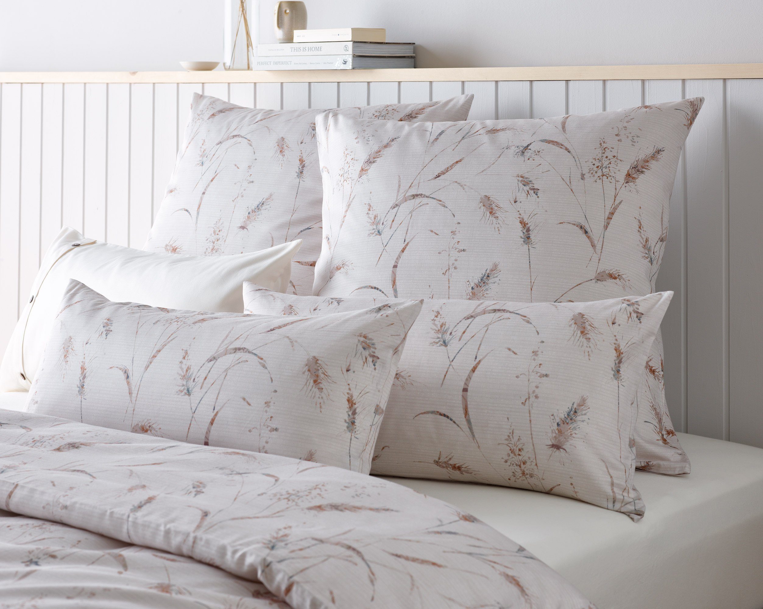 Curt Bauer Bettwäsche Mako-Satin Harmony seaside 135 cm x 200 cm, Bettbezug Kopfkissenbezug Set kuschelig weich hochwertig