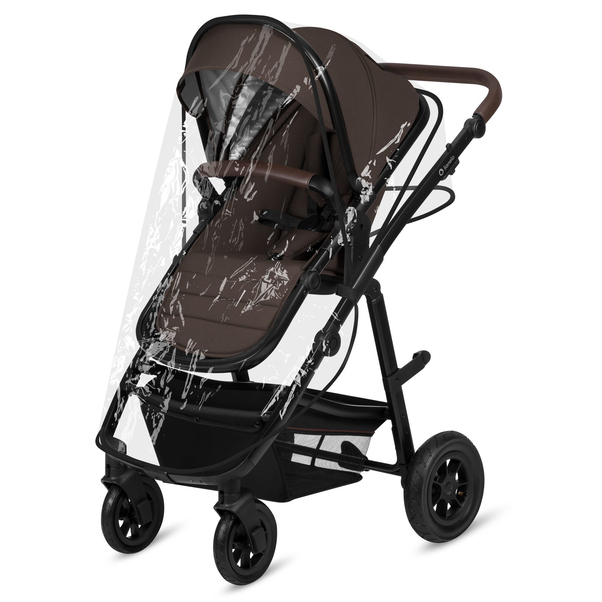lionelo Kombi-Kinderwagen Amber 3in1, (Set), 3in1/babyschale 0-13kg/Tasche/Moskitonetz/Regenschutz/Boho – Bild 5 von 5