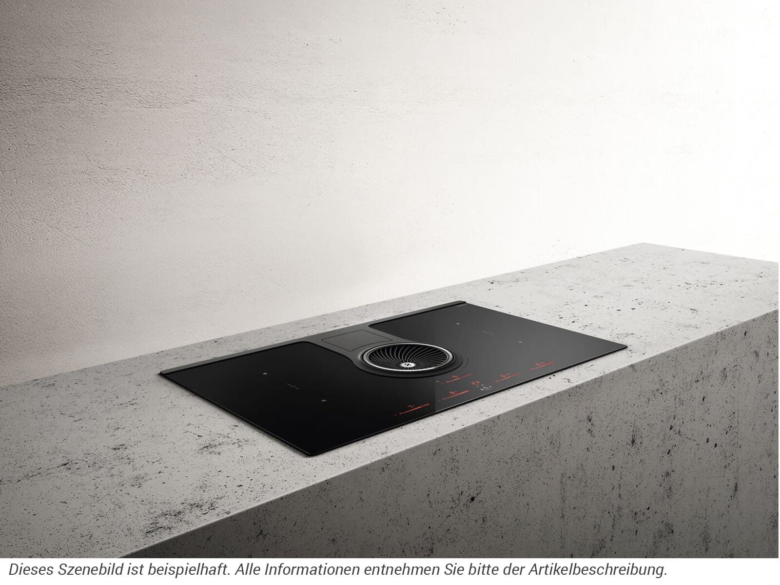 Elica Kochfeld mit Dunstabzug PRF0120976B, Timer, TouchControl-Bedienung