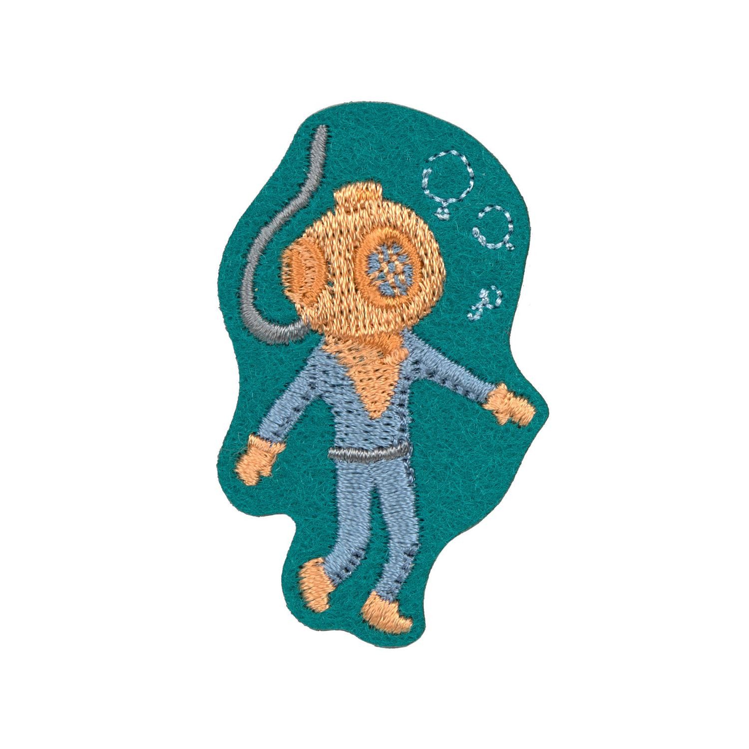 LÄSSIG Schulranzen Lässig Textil-Sticker (3 Stk) - Stick on, Tiefsee