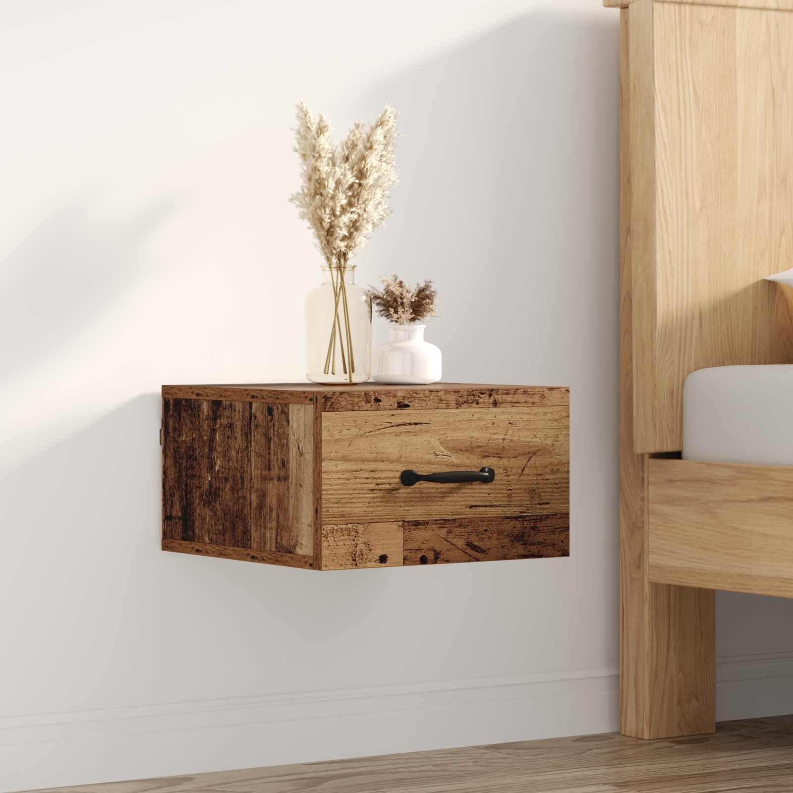 vidaXL Nachttisch Nachttisch Altholz 35 x 35 x 20 cm Holzwerkstoff (1-St)