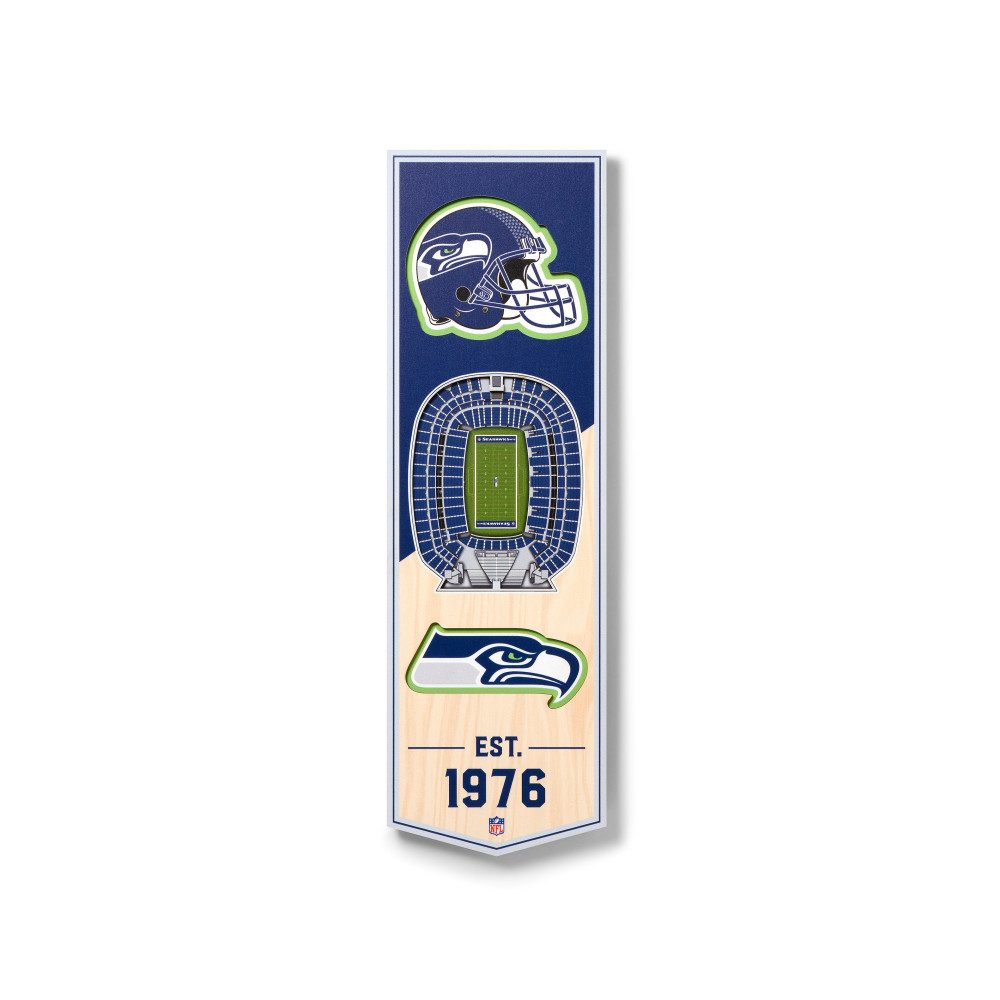 Seattle Seahawks Wanddekoobjekt Seattle Seahawks 3D Stadium Banner