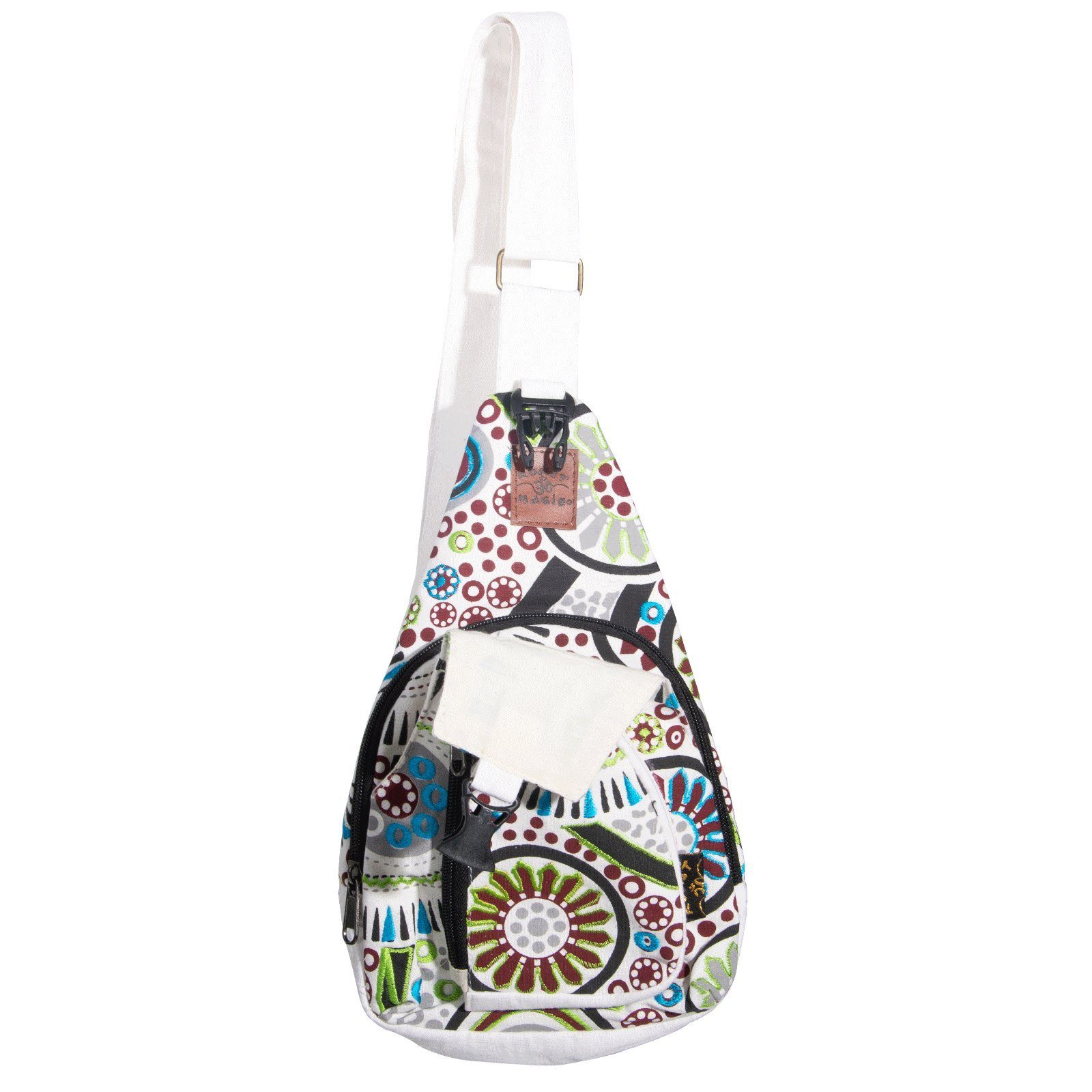 MAGIE Bodybag Umhängetasche Schultertasche Creme Slingrucksack Schultertasche und KUNST UND Kunst Magie