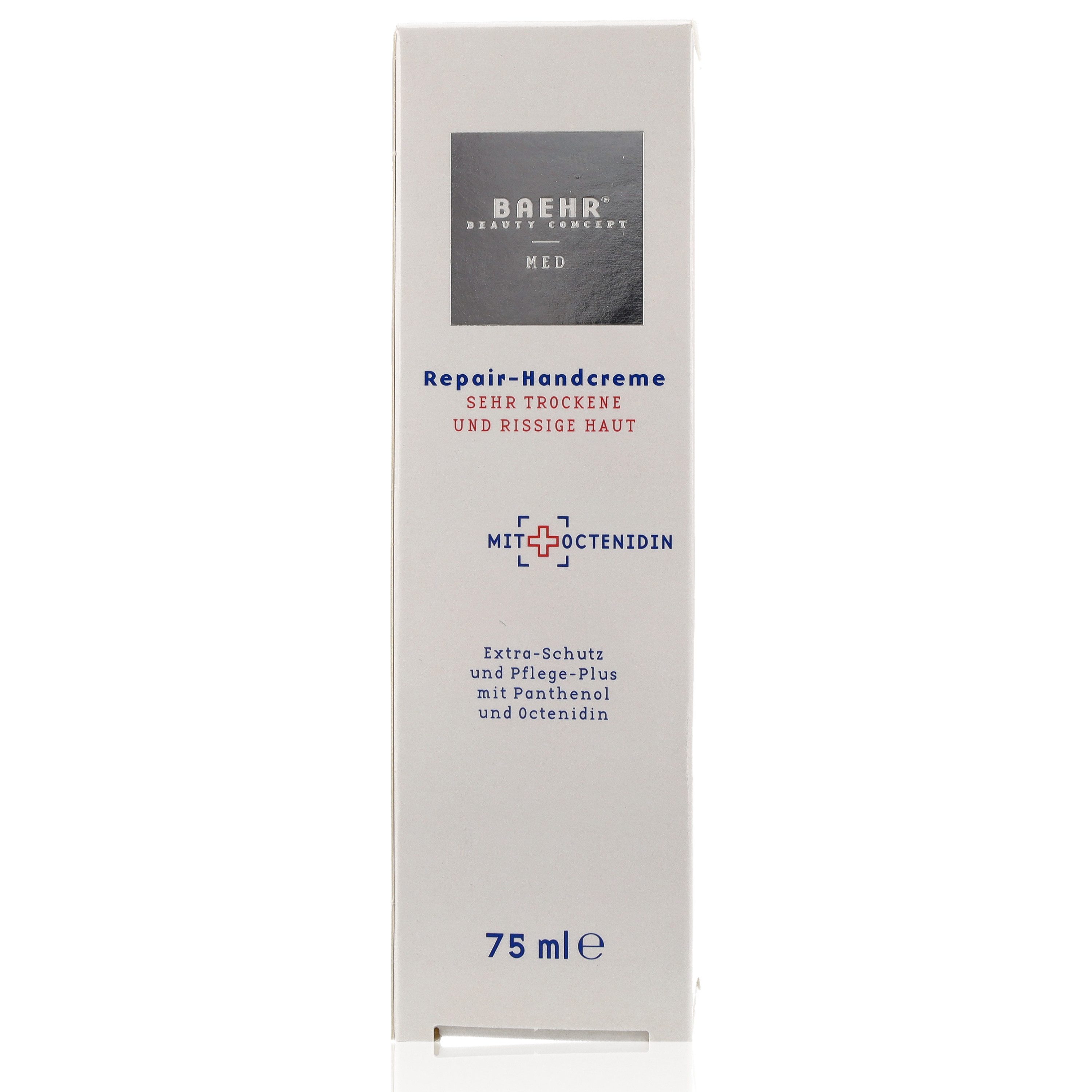 BAEHR BEAUTY CONCEPT Handcreme Baehr Beauty Concept MED Repair-Handcreme 75ml antimikrobiell mit Octenidin, 1-tlg., Intensivpflege für extrem trockene, rissige Haut