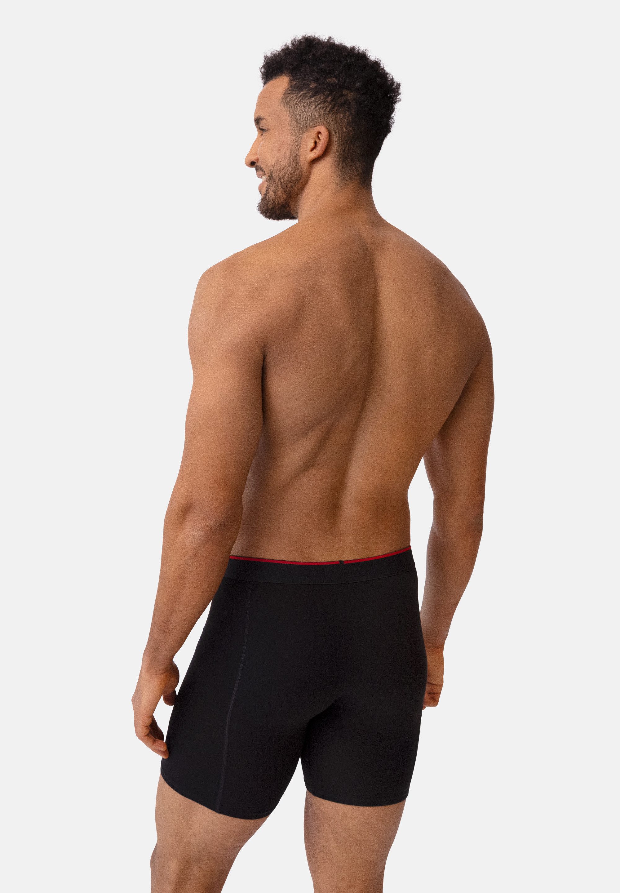 DANISH ENDURANCE Boxershorts Bamboo Extra Long Trunks 6St Superweich mit elastischem Bund & ohne Aufrollen