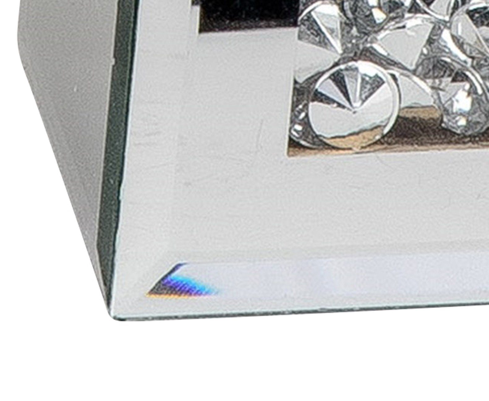 dekojohnson Formkerze moderner Spiegelglas-Teelichthalter Kerzenleuchter  aus klarem geschlif (Keines)