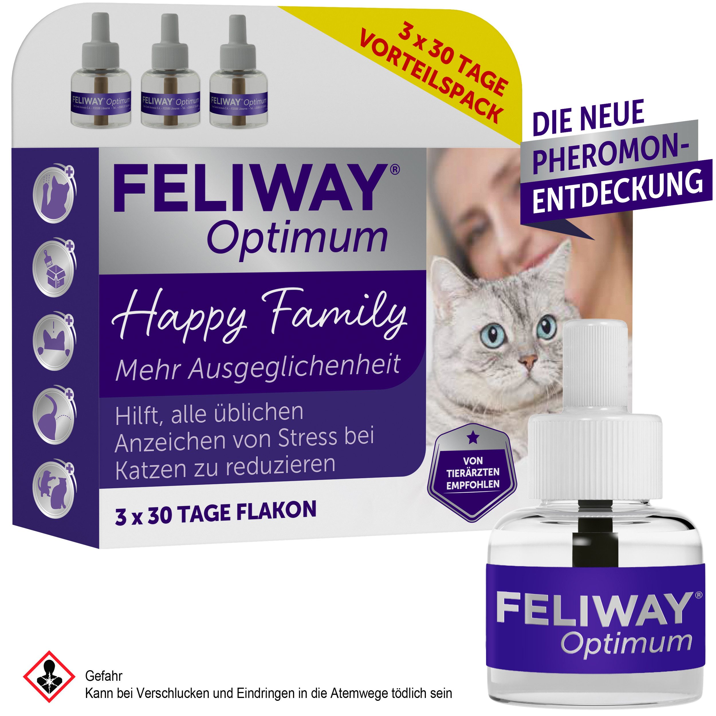 Feliway Katzenstreu FELIWAY® Optimum 3x30 Tage Vorteilspack