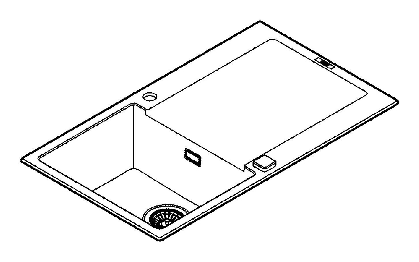 Grohe Küchenspüle K500, 50/86 cm, Einbauspüle mit Abtropffläche 860 x 500 mm