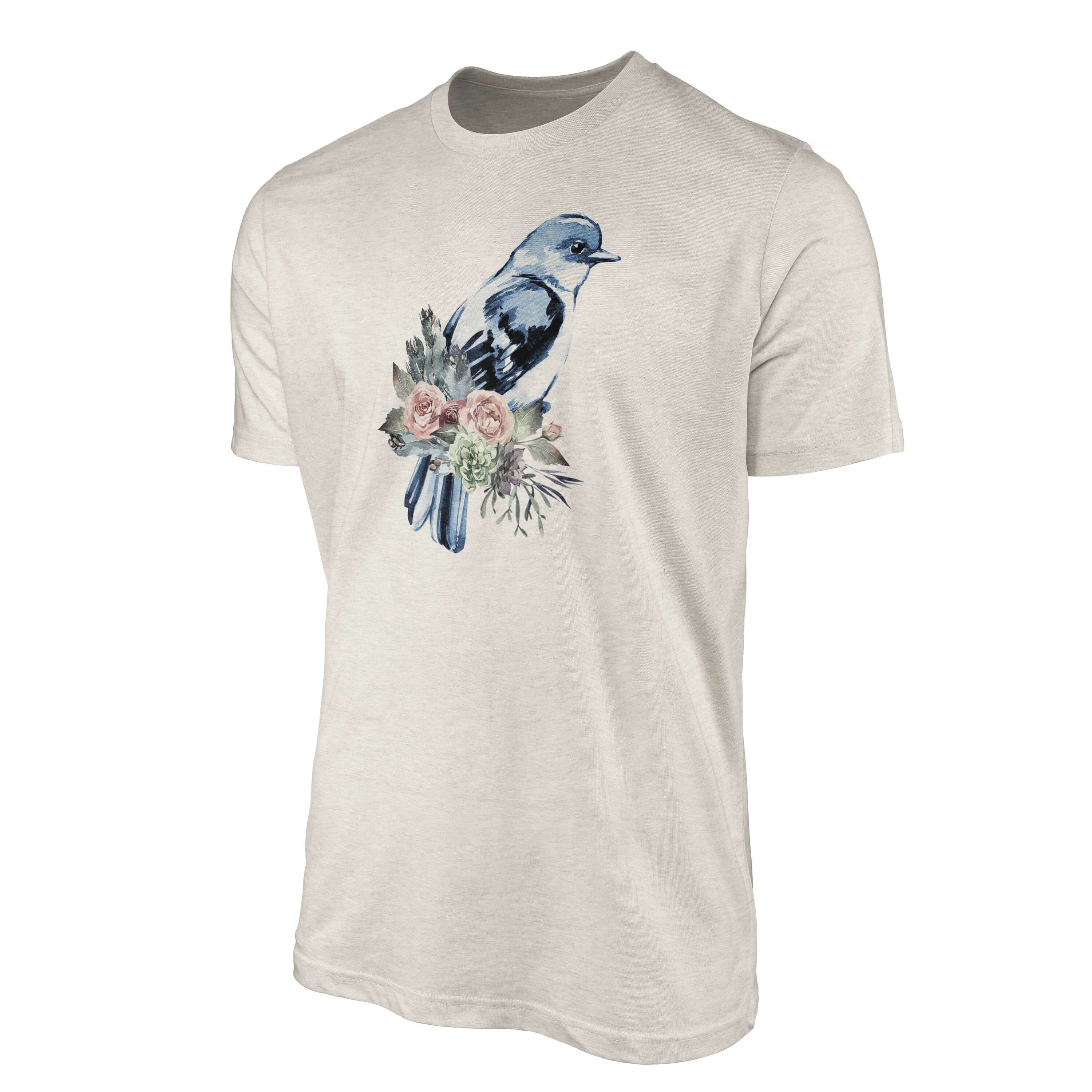 Farbe Bio-Baumwolle Motiv Sinus T-Shirt Ökomode Aquarell T-Shirt Sperling Organic Shirt (1-tlg) Nachhaltig Herren Art