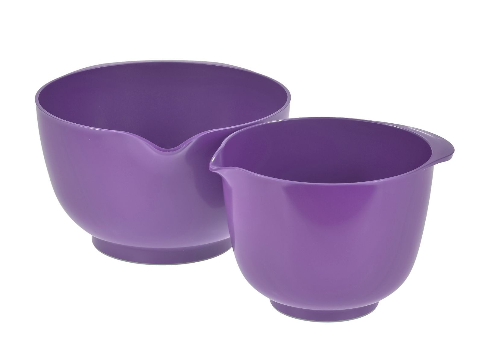 ROSTI Rührschüssel "Margrethe New" 1,5 und 3 Liter Set mit Deckel, Kunststoff, (Spar-Set, 2-tlg), spülmaschinenfest, auch für Mikrowelle und Gefrierschrank (violett)