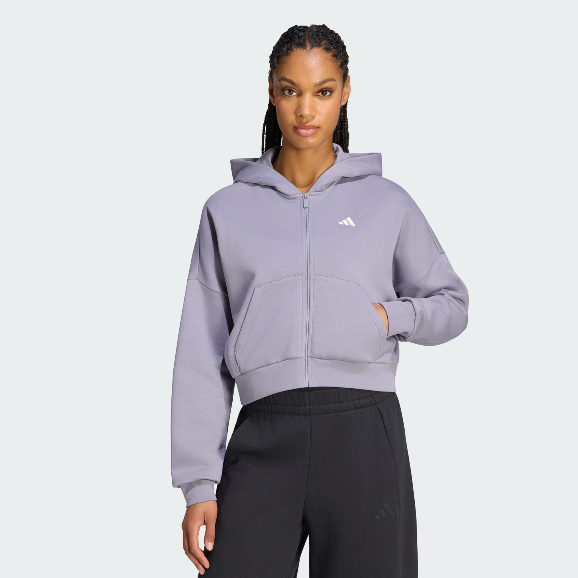 adidas Sportswear Trainingsanzug 3-STREIFEN STUDIO TRACK TOP, KAPUZE (1-tlg)