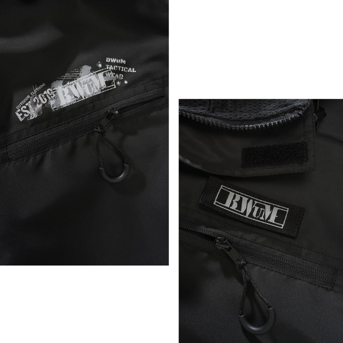 BWuM Windbreaker BWuM Tactical Windbreaker Zipper Sommer + Patch & Flaggen