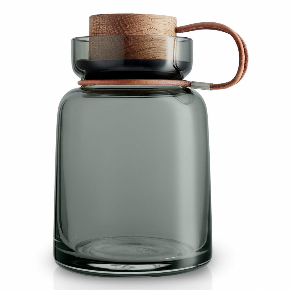 Eva Solo Vorratsglas Silhouette Rauchglas/Holz/Silikon/Leder 0.7 L, Glas, (1-tlg)