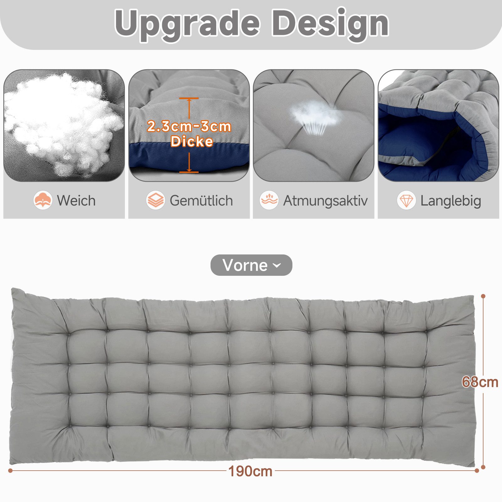 Meulbaty Klappbett Klappbar Sonnen Liege für Balkon/Garten, mit Auflage und günstig online kaufen