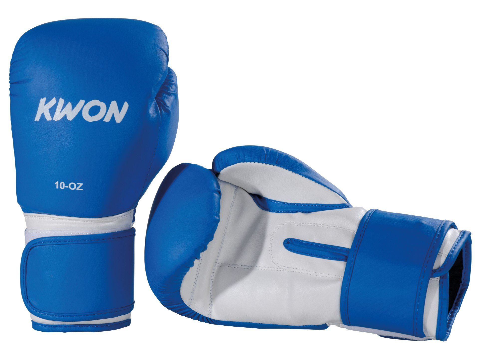 KWON Boxhandschuhe blau Kickboxen Erwachsene, (Paar), 8 MMA Unzen Boxen Anfänger Fortgeschrittene Thaiboxen Kinder Box-Handschuhe Fitness 16 und 