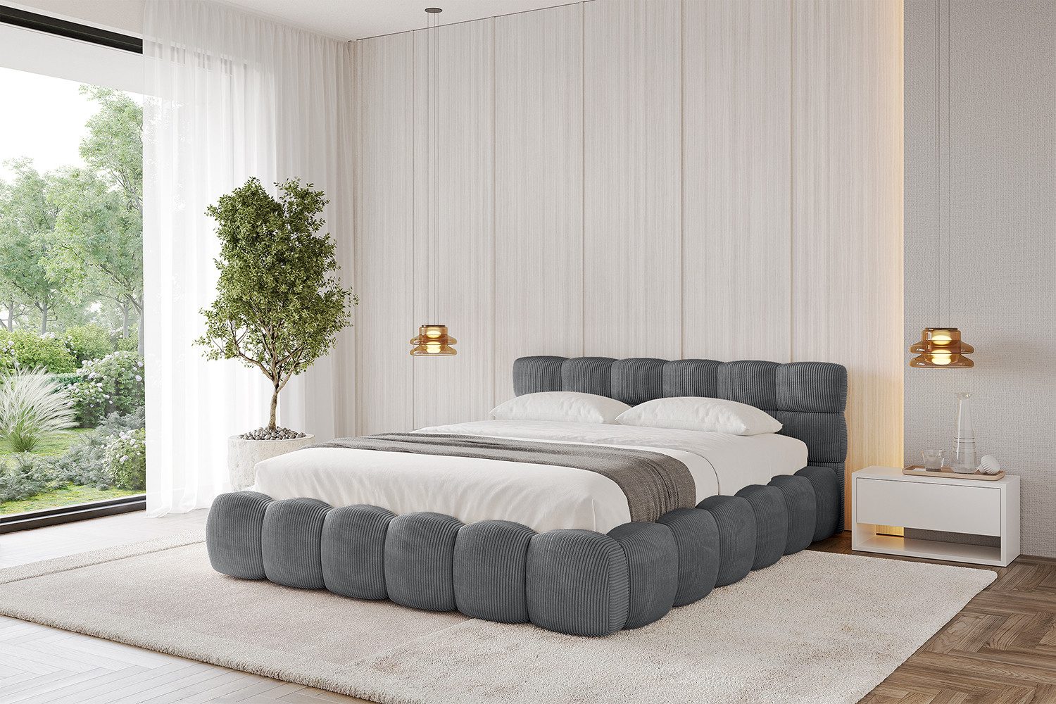 ALTDECOR Polsterbett LEYA-v1 (Polsterbett mit Bettkasten günstig online kaufen