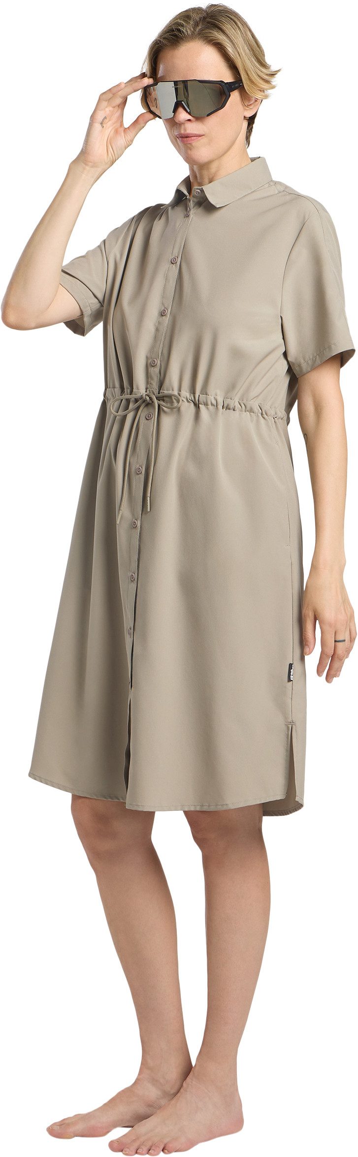 Jack Wolfskin Sommerkleid WAIMEA DRESS W hauchdünnes Material, mit Stretchkomfort, aus Polyester