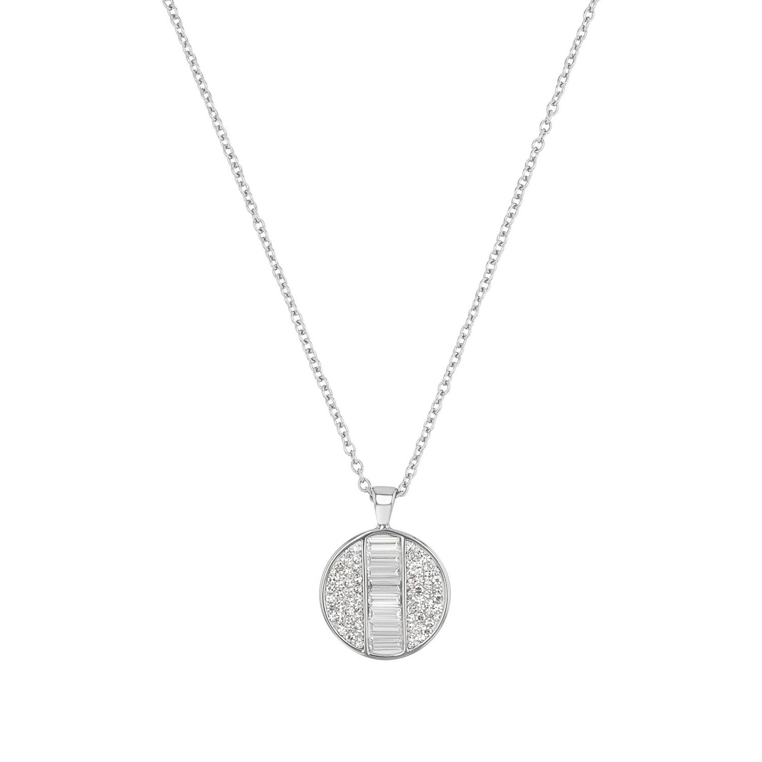 TOM TAILOR Kette mit Anhänger Schmuck Geschenk Edelstahl Kreis rund, mit Glassteine