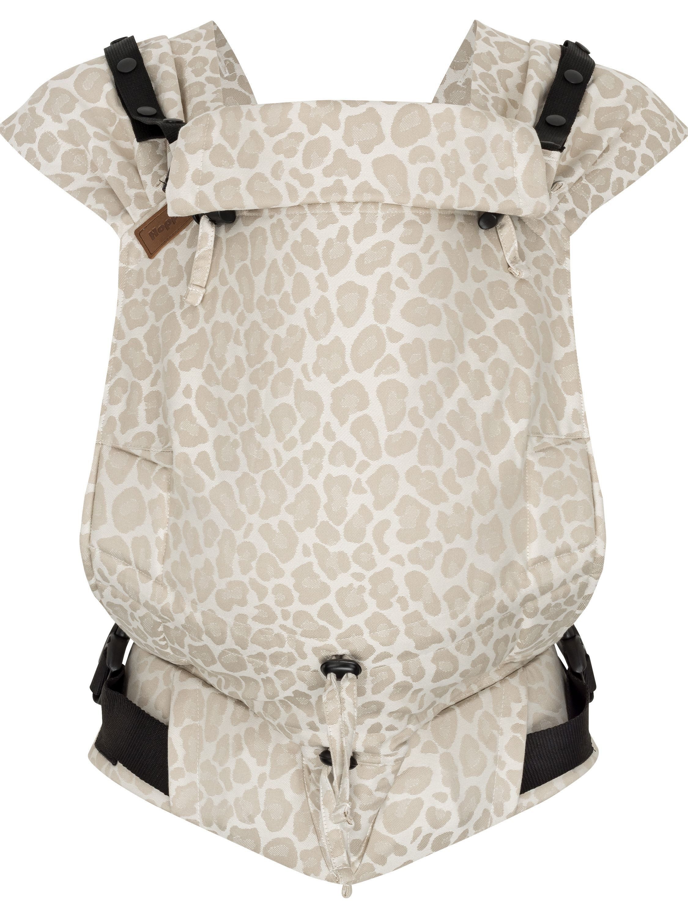 Hoppediz Babytrage Primeo, ab Geburt (2,5 kg) Bauchtrage & Rückentrage aus 100 % Bio-Baumwolle