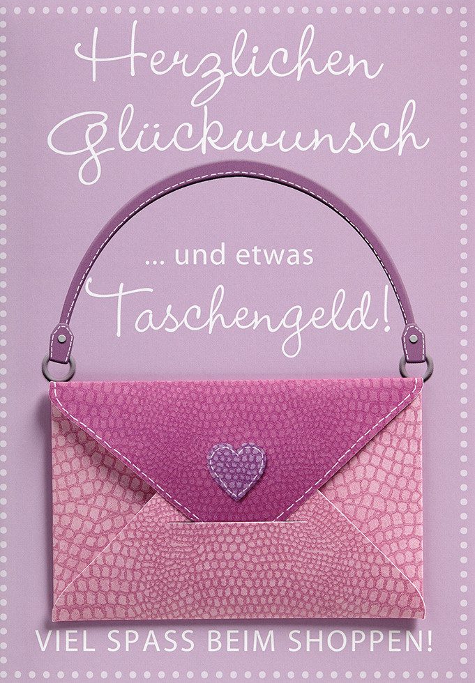 Perleberg Grußkarten GELDKARTE Allgemein und zum Geburtstag Geldkarte im Format 115x17cm