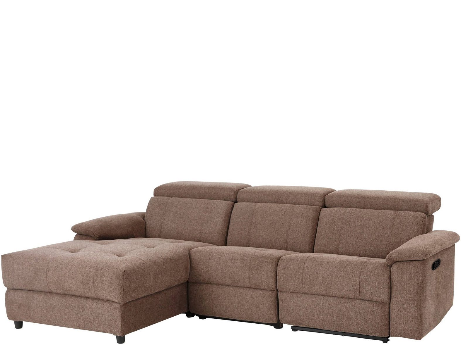 loft24 Sofa Tana, 3-Sitzer Couch mit Relaxfunktion und Recamiere, Länge 252 cm