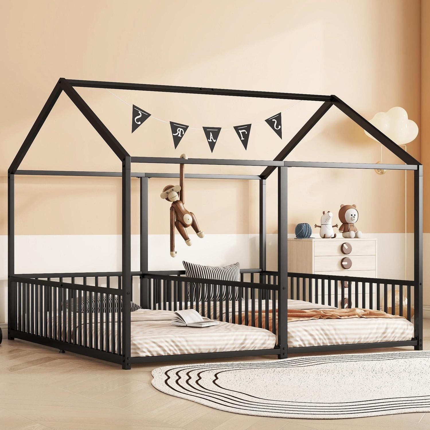 LuxusKollektion Hausbett Kinderbett 180x200/90x200 Hausbett