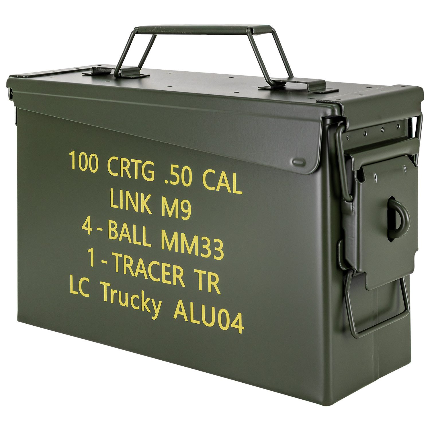 Aufbewahrungsbox Munitionsbox Box Metallkiste Metallbox Ammo Box 28 x 10 x 18 cm Grün