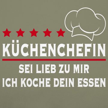 Shirtracer Kochschürze Küchenchefin - Sei lieb zu mir ich koche dein Essen, (1-tlg), Kochschürze Damen Frauen