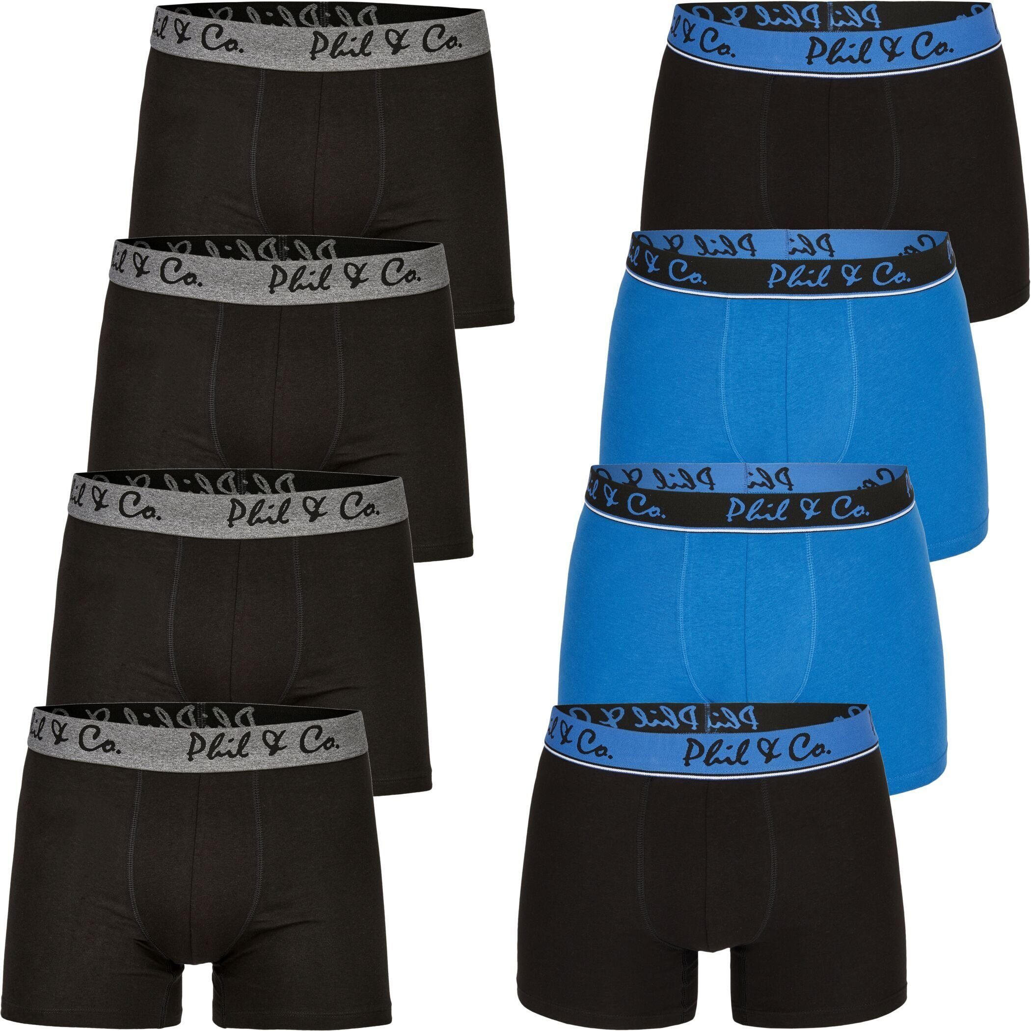 Phil & Co. Boxershorts 8er Pack Phil & Co Berlin Jersey Boxershorts Trunk Short Pant FARBWAHL (1-St) DESIGN 04