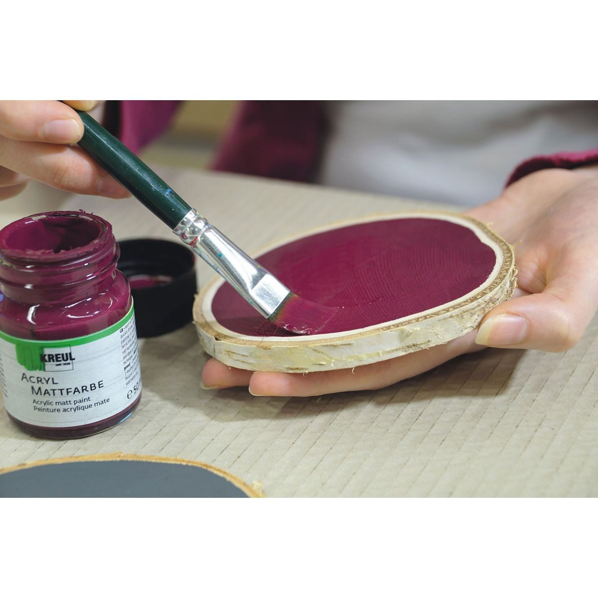 C. KREUL Acrylfarbe KREUL Acryl Mattfarbe rot 50ml Glas