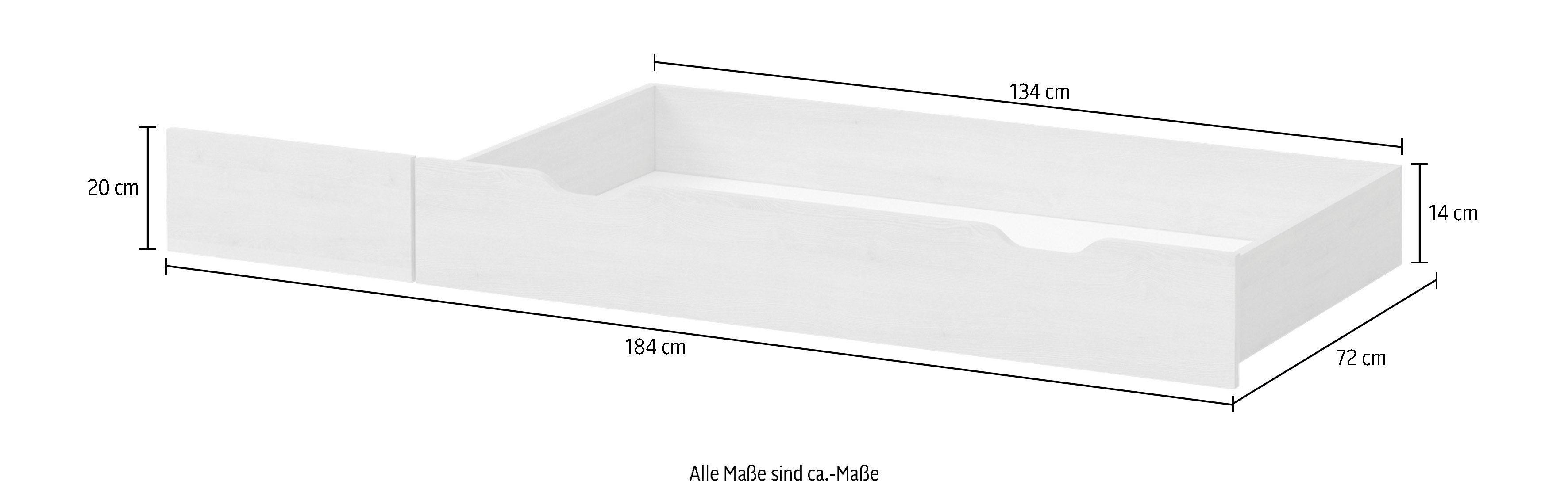 Home affaire Bettschubkasten "Evergreen,Schublade auf Rollen für ausreichen günstig online kaufen
