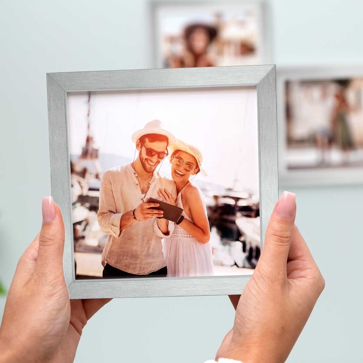 PHOTOLINI Bilderrahmen 15x15 cm quadratischer Poster-Rahmen, zum Aufhängen günstig online kaufen